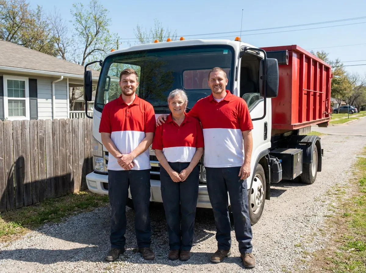 Redbud Dumpster Rental dumpster rental service team in Denton, Tx